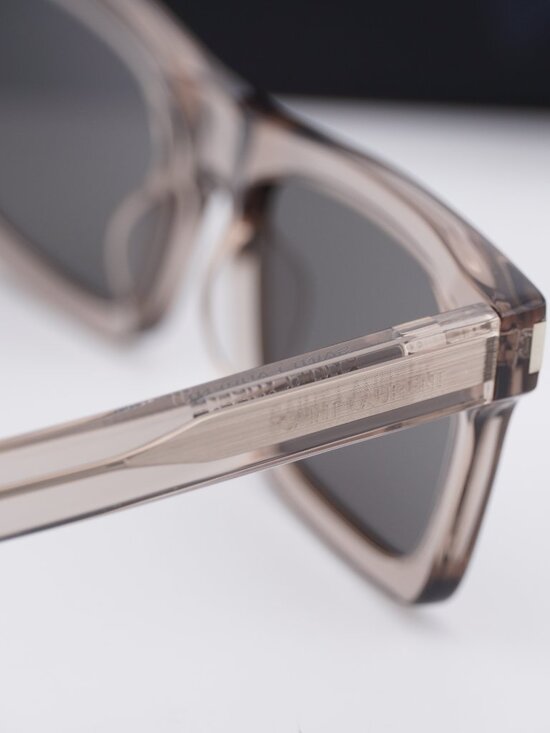 Saint Laurent SL461 BETTY 014 Rectangle Sunglasses - Brown / Black
